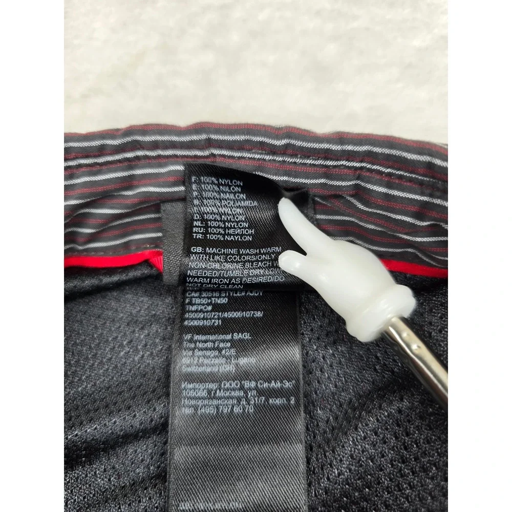 The North Face‎ Shirt Mens XL Black Red Striped Nylon Hiking Outdoor AJDY